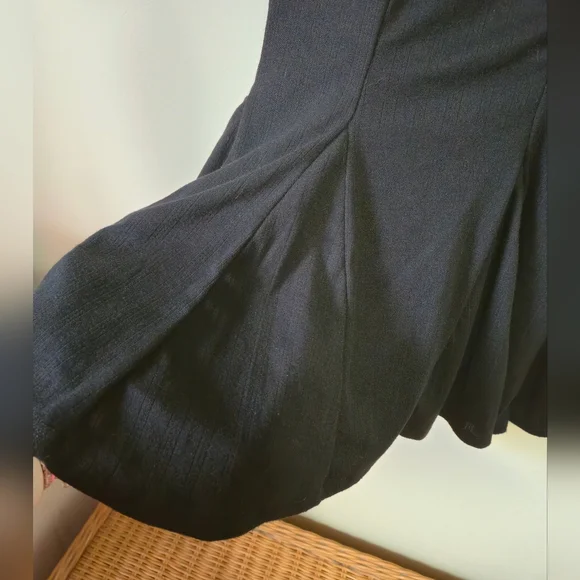 3/$20 AEROPOSTALE Black Sweetheart Pointelle Fit & Flare Mini Dress, xsmall - Picture 9 of 9